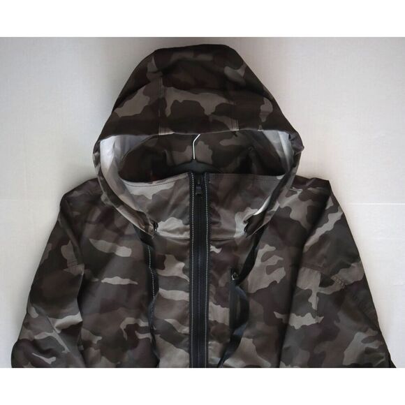 My Anorak 50838SN Women's Sz XL Gray Camo 2-Way Zip Hooded Trails Jacket - Picture 5 of 12